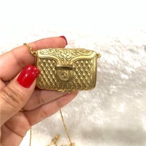 1978 Estée Lauder Solid Perfume LOVE NOTE LOCK with Chain